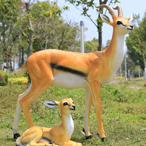 Fun Decor a grandezza naturale realizzato a mano in fibra di vetro statua di antilope realistica scultura animale <span class=keywords><strong>Gazelle</strong></span> <span class=keywords><strong>Animal</strong></span> Theme Park - Product Image 4