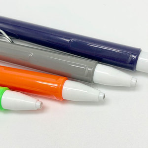 Fábrica de alta calidad Extraño colores surtidos Clip de metal Botón de metal Lápiz mecánico de plástico con sacapuntas - Product Image 3