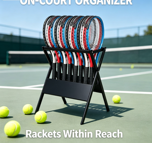 Support de présentation pour raquettes de sport en métal amovible, support de sol pour raquettes de <span class=keywords><strong>badminton</strong></span> et de tennis, support de rangement <span class=keywords><strong>Wilson</strong></span> - Product Image 2