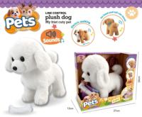 Chiot en peluche à tirer sur la corde, interactif par induction tactile avec queue qui bouge et sons, cadeau pour enfants de 18 mois et plus