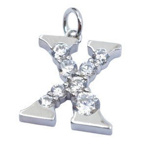 Collier avec pendentif lettre en argent 925 classique UM Jewelry pour femmes, enfants, anniversaires, mariages et occasions de fête - Product Image 2