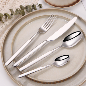 Phong cách mới nhà hàng đám cưới <span class=keywords><strong>Flatware</strong></span> bộ chất lượng cao vàng thiết lập dao kéo <span class=keywords><strong>1810</strong></span> thép không gỉ muỗng và ngã ba máy rửa chén an toàn - Product Image 3