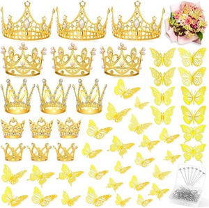 Decorazioni Fai-da-Te in Lega Metallica Rosa/Argento/Oro a Forma di Corona di Fiori per Laurea, Ringraziamento, Festa del Papà - Personalizzabili e Durevoli - Product Image 1