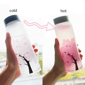 Bouteille d'eau en verre de cerise, avec détection de la température, couleur changeante, jolie, tasse pour café ou thé, 420ml, 10 pièces - Product Image 1