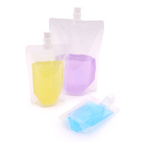 Emballage en plastique liquide personnalisé, bec intérieur, cadre plat, pochette debout écologique