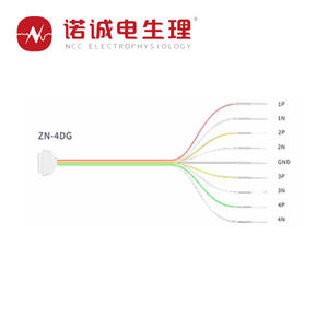 NCC Wegwerp Medische Rechte Naald Bipolaire Meerkanaals Opname-elektroden ZN Serie (1500-2500mm) EMG/<span class=keywords><strong>EEG</strong></span> Kleurgecodeerd - Product Image 6
