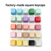 En gros, Porte-clés anti-stress en plastique, lumineux et étanche, avec 9 boutons colorés, design axe et touches carrées, jouet sensoriel Fidget Tide Toys