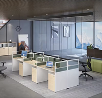 Table d'ordinateur de bonne qualité Postes de travail de bureau Cabines Poste de travail pour 4 personnes Mobilier de bureau