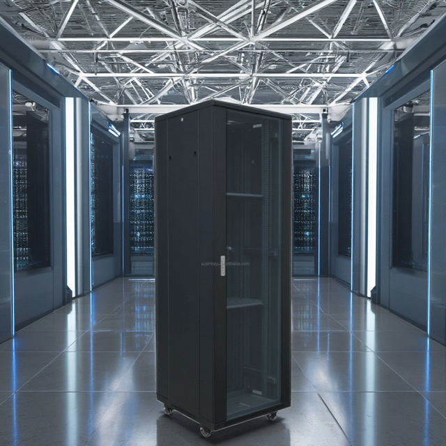 Cold Rolled Steel 19 Inch 600mm Data Center Network Server Rack Data Enclosure Mesh Door 600x600mm in Stock