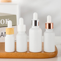 Flacons compte-gouttes en verre givré blanc, flacons d'huile essentielle anti-lumière, plusieurs tailles, flacons compte-gouttes pour sérum cosmétique pour les soins de la peau