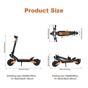 Scooter Eléctrico Plegable para Adultos Pro de 1000W con Doble Motor de Alta Potencia, 52V 20Ah, Portátil - Product Image 4