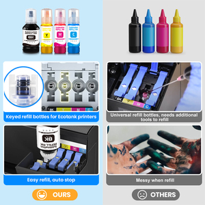 Ensemble d'encre de sublimation à transfert élevé pour imprimantes Epson <span class=keywords><strong>Ecotank</strong></span> 003 001 103 101 544 504 104 <span class=keywords><strong>102</strong></span> 522 002 004 056 057 108 574 - Product Image 3