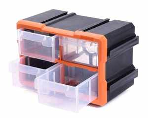 ลิ้นชักเก็บของพลาสติกมีสกรูแบบวางซ้อนกันได้ทนทานกล่องเครื่องมือจัดระเบียบชิ้นส่วนฮาร์ดแวร์ - Product Image 3