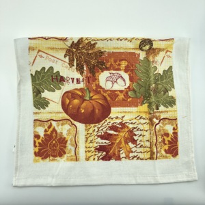 Ensemble de cuisine 5-en-<span class=keywords><strong>1</strong></span> en lin à thème citrouille de Thanksgiving, comprenant serviette, tablier, nappe et gant résistant à la chaleur - Vente en gros saisonnière - Product Image 4