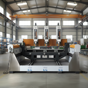 Routeur CNC à trois têtes JK-9010 pour la gravure sur pierre, granit et <span class=keywords><strong>marbre</strong></span>, contrôlé par PLC, moteur à engrenages, refroidissement par eau, puissance 5,5 kW, 3200 mm - Product Image 1