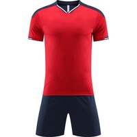 Ensemble de maillot de football en polyester terylène à manches courtes pour l'été, unisexe, pour matchs et entraînements, uniforme de football pour adultes