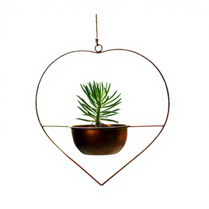 Macetero Colgante de Pared de Hierro con Diseño Maravilloso, Tamaño Personalizado, Forma de Corazón, para Decoración de Jardín - Product Image 1