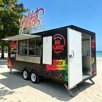 Remorques alimentaires personnalisées, cuisine entièrement équipée, remorque mobile pour boissons, barbecue, chariot de vente ambulant commercial avec fenêtre de service