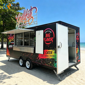 Remolques de Comida Personalizados, Remolque Móvil de Bebidas con Cocina Totalmente Equipada, Parrilla para Barbacoa, Carrito de Venta Ambulante con Ventana de Servicio - Product Image 3