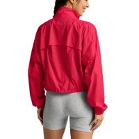 Veste coupe-vent courte pour femme à demi-zip, coupe oversize, avec fente dorsale, légère, style pull sportif