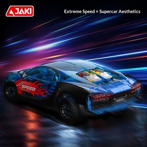 JK8808 Voiture de course sportive semi-transparente bleue, concept de voiture mécanique, cadeau pour enfants, jouet de construction tendance en plastique ABS - Product Image 4