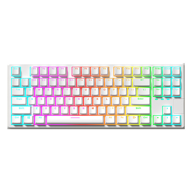 Wired Mechanical Gaming Keyboard LED RGB Waterproof USB Type-C 87 Key Hot Swappable Axis Customized One Piece Shipping