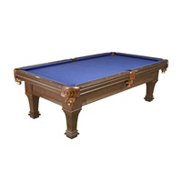 Table de billard de luxe en bois massif sculpté, prix usine Wanyaju, pour usage domestique, table de billard antique personnalisée avec tiroir
