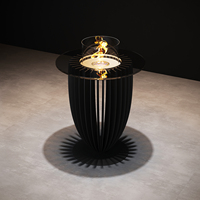 Cheminée modulaire artistique de luxe avec brûleurs interchangeables au bioéthanol et électriques pour villa, hôtel, hall d'entrée, salon