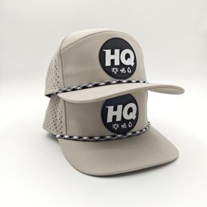 Casquette de golf personnalisée imperméable à 6 panneaux avec visière incurvée, perforations découpées au laser, respirante et ajustable pour hommes et femmes - Product Image 2