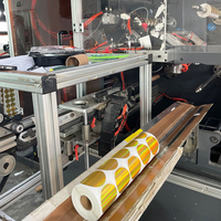 Autocollant thermique holographique doré laser, étiquette adhésive métallique brillante dorée pour l'emballage de colis e-commerce et la décoration de marque