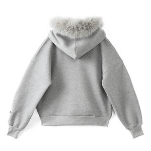Sweat-shirt à capuche en fausse <span class=keywords><strong>fourrure</strong></span> unisexe d'hiver à manches longues - Product Image 2