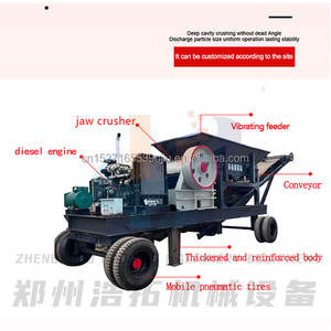 Concasseur à mâchoires mobile PE400*600 pour minerai d'or de carrière, prix usine, moteur AC PLC, haute productivité 10-20t/h - Product Image 6