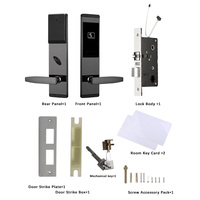 Cerradura inteligente RFID moderna y duradera de acero inoxidable para puerta de madera Hotel para Software almacenamiento en la nube T57 sistema de tarjeta de Control de acceso
