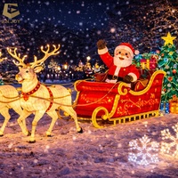 SGCL05 Globales Dekoratives Weihnachtsbeleuchtungsprojekt 3D-Motiv Hirschfamilie Themen-Festlaterne für Stadtfeste