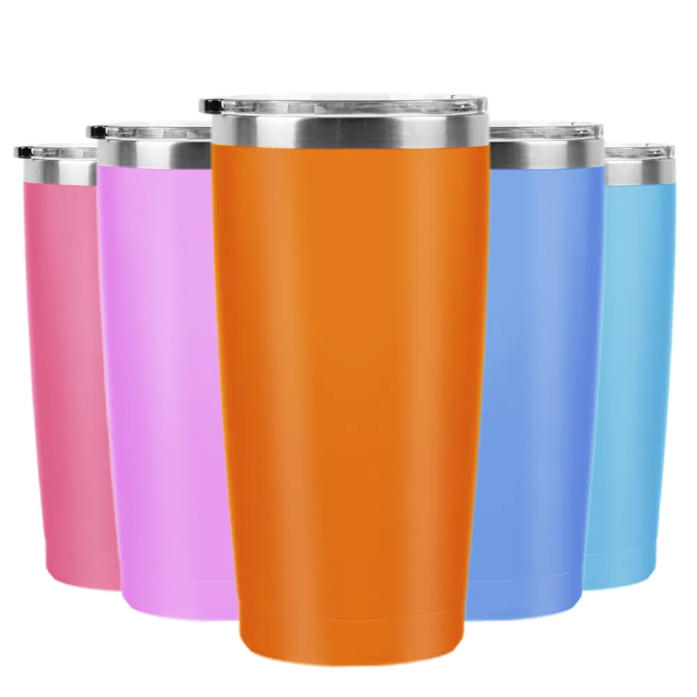 Wholesale Custom Reusable Stainless Steel Insulated Vacuum Cup Double Wall Coffee Mug 20oz Tumbler Cups in Bulk with Lid