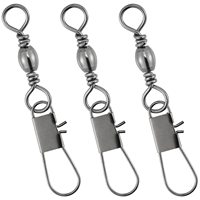 Konektor Putar Pancing HQ Fishing Tackles, Putar Barel Air Tawar dengan Klip Jepret