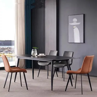 Table de salle à manger en marbre, résistante à la chaleur, rectangulaire, moderne, de luxe, bon marché