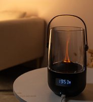 Diffuseur d'arômes de luxe avec affichage numérique de l'heure, humidificateur d'huiles essentielles portable et silencieux pour la maison et la chambre