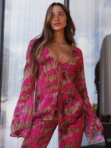 TW costumi da bagno donna Sexy costume da bagno costume da bagno Bikini Set Biquini Cover-up pantaloni 4 pezzi Bikini donna costume da bagno - Product Image 3