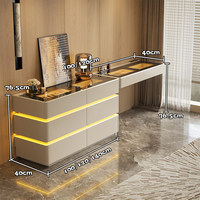 Table de toilette minimaliste italienne en bois massif avec tiroirs intégrés pour chambre à coucher, rangement écologique, design de luxe léger