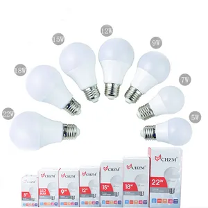 لمبة led e27 المسمار الفم البلاستيك حزمة الألومنيوم المنزلية توفير الطاقة مصباح عالية الطاقة led لمبة مصباح