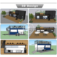 Container Marittimo Uso Bar Caffetteria Chiosco con Cucina Completamente Attrezzata Negozio Caffè Ristorante Commerciale Personalizzato