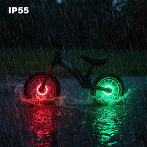 Lumière <span class=keywords><strong>de</strong></span> roue <span class=keywords><strong>de</strong></span> vélo à capteur intelligent LED, rechargeable par USB, étanche, <span class=keywords><strong>7</strong></span> couleurs changeantes, allumage/extinction automatique, pièces <span class=keywords><strong>de</strong></span> sécurité <span class=keywords><strong>pour</strong></span> le cyclisme - Product Image 6
