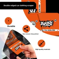 KUNAISI Raclette magnétique pour pare-brise de voiture, en gel de silice orange auto-réparant, pour PPF, outils de pose et de décapage de film de protection automobile
