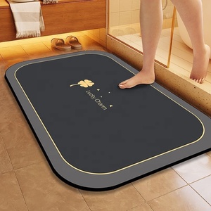 Diatomée boue tapis de sol doux salle de bain porte de toilette tapis de pied absorbant ménage antidérapant tapis à séchage rapide tapis de porte de toilette - Product Image 1