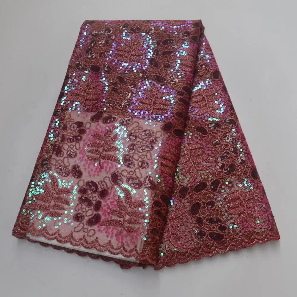 Breed gebruikt Elegante 3D borduurwerk organza kant stof franse voile kant voor jurk china groothandel