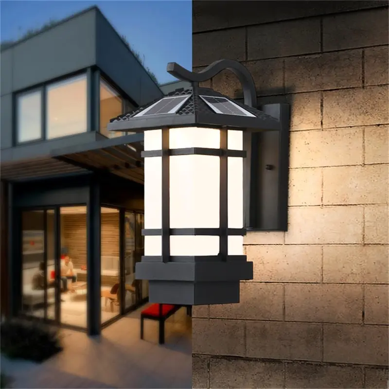 Hot Sale Solar Wand leuchte Outdoor Moderne LED-Wand leuchte Wasserdichte Terrassen beleuchtung für Veranda Balkon Innenhof Villa Gang