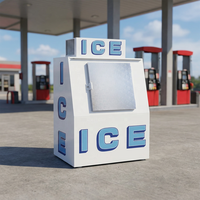 Congélateur commercial professionnel à compartiments, avec porte robuste en acier inoxydable de 6,5 cm d'épaisseur, sans givre, pour packs de glace