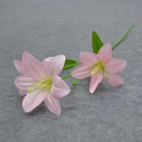 Bunga Lily Simulasi Mewah dan Elegan untuk Dekorasi Pernikahan, Wisuda, Liburan, Bahan PU Lembut untuk Natal dan Tahun Baru Imlek