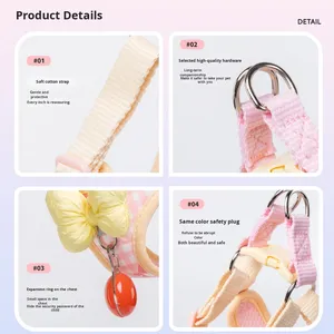 <span class=keywords><strong>Harness</strong></span> dan Tali Anjing Baru dari Nilon dengan Gesper Berlapis Gaya Korea Anti-Ledakan - Product Image 6